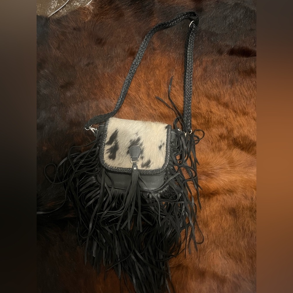 Fringe Leather Crossbody Bag